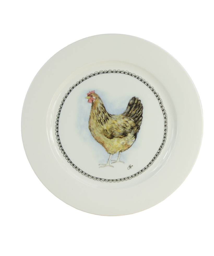 Hofman Boerenwinkel Ontbijtbord 21cm Hen Hofman Boerenwinkel Ontbijtbord 21cm Hen
