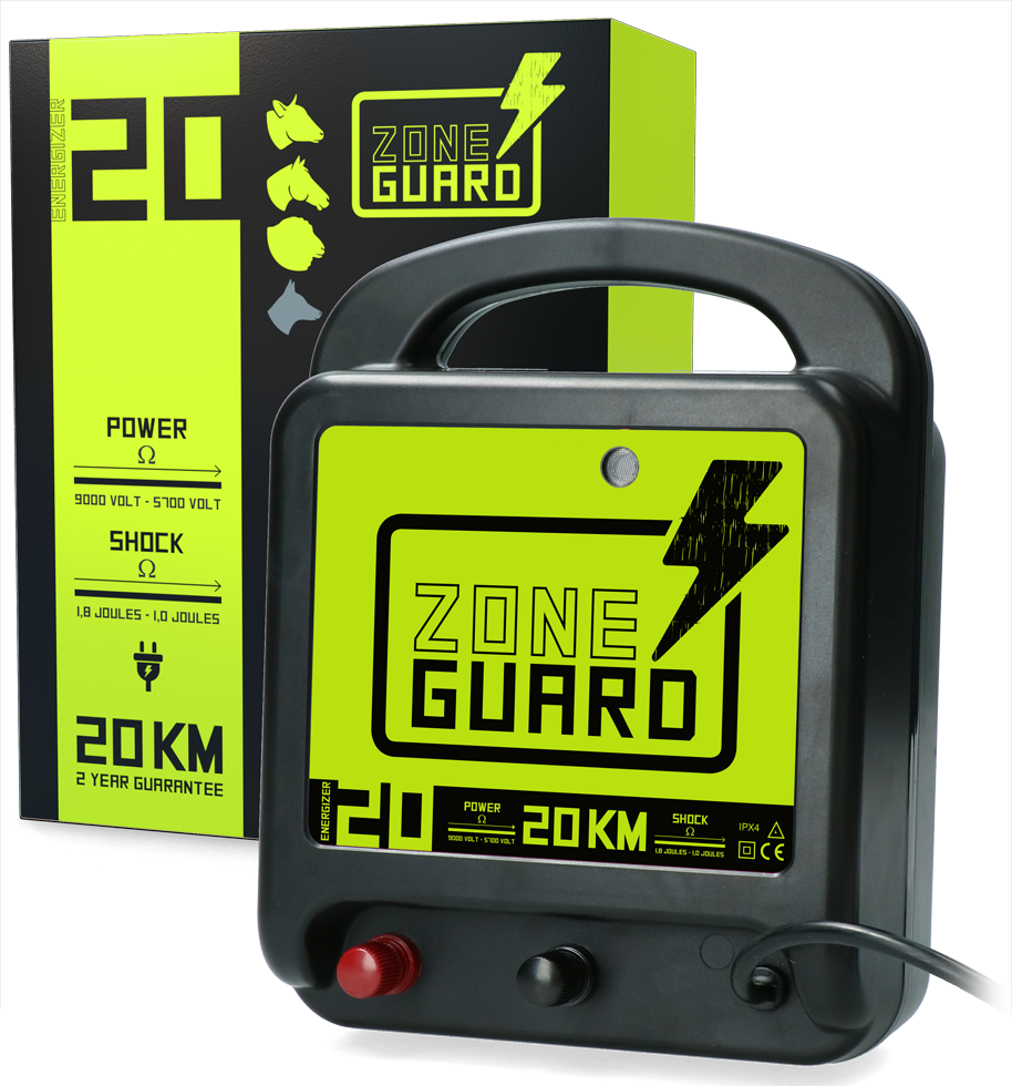 ZoneGuard Schrikdraadapparaat Lichtnet 20 km ZoneGuard Schrikdraadapparaat Lichtnet 20 km