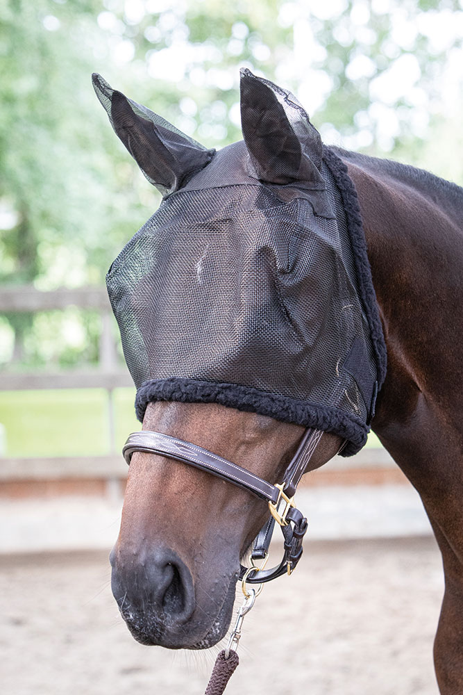 Harry's Horse Vliegenmasker met oren zwart Harry's Horse Vliegenmasker met oren zwart