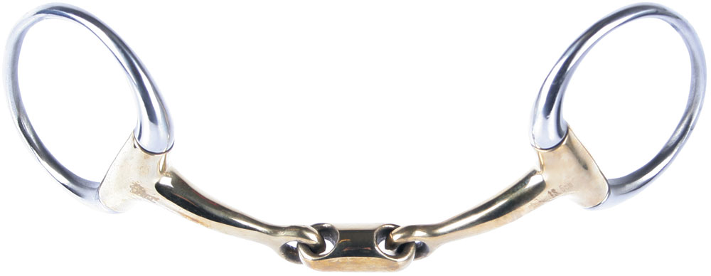 Harry's Horse Bustrens gold brass dubbelgebroken oval-link Harry's Horse Bustrens gold brass dubbelgebroken oval-link