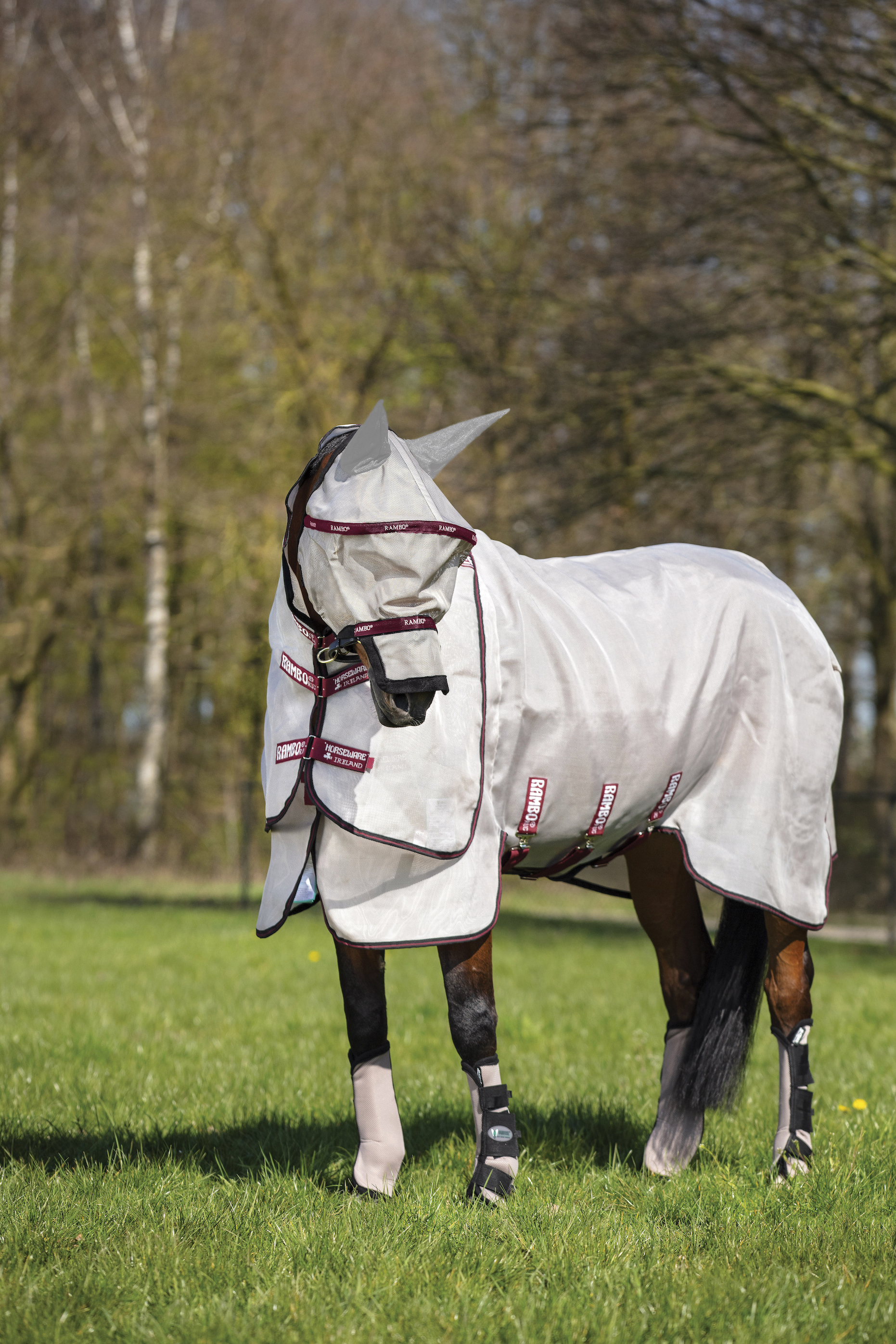 Horseware Products LTD Rambo Flymask Plus onbehandeld Horseware Products LTD Rambo Flymask Plus onbehandeld