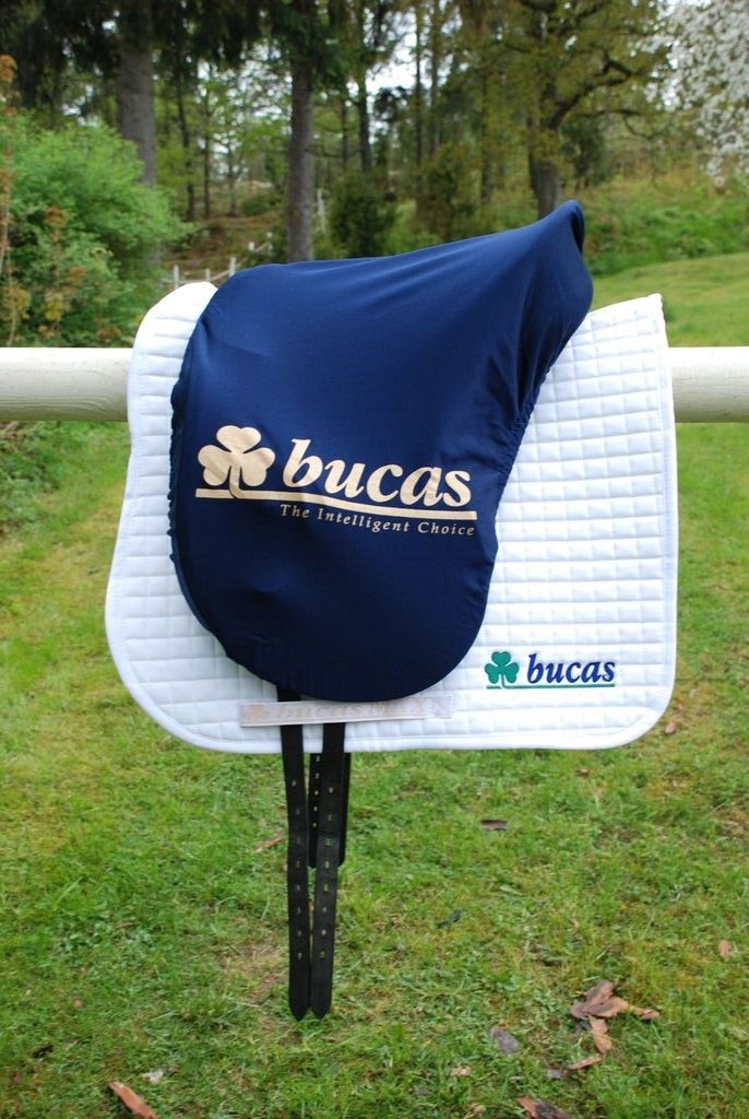 Bucas Max Zadelhoes, Voorgevormd, Marineblauw/Bucas logo