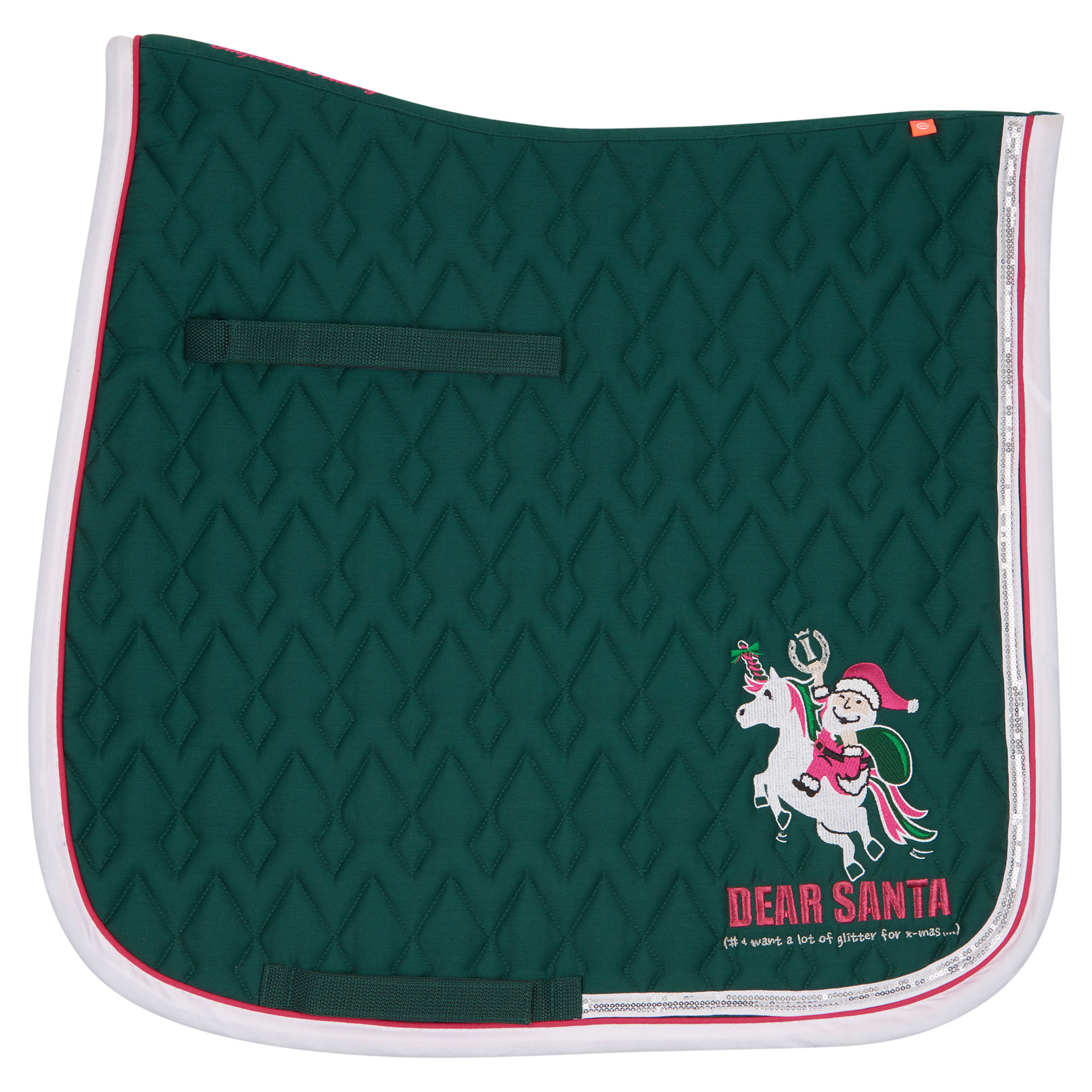 Imperial Riding Saddlepad Light Up DR Christmas green-Fuc Imperial Riding Saddlepad Light Up DR Christmas green-Fuc
