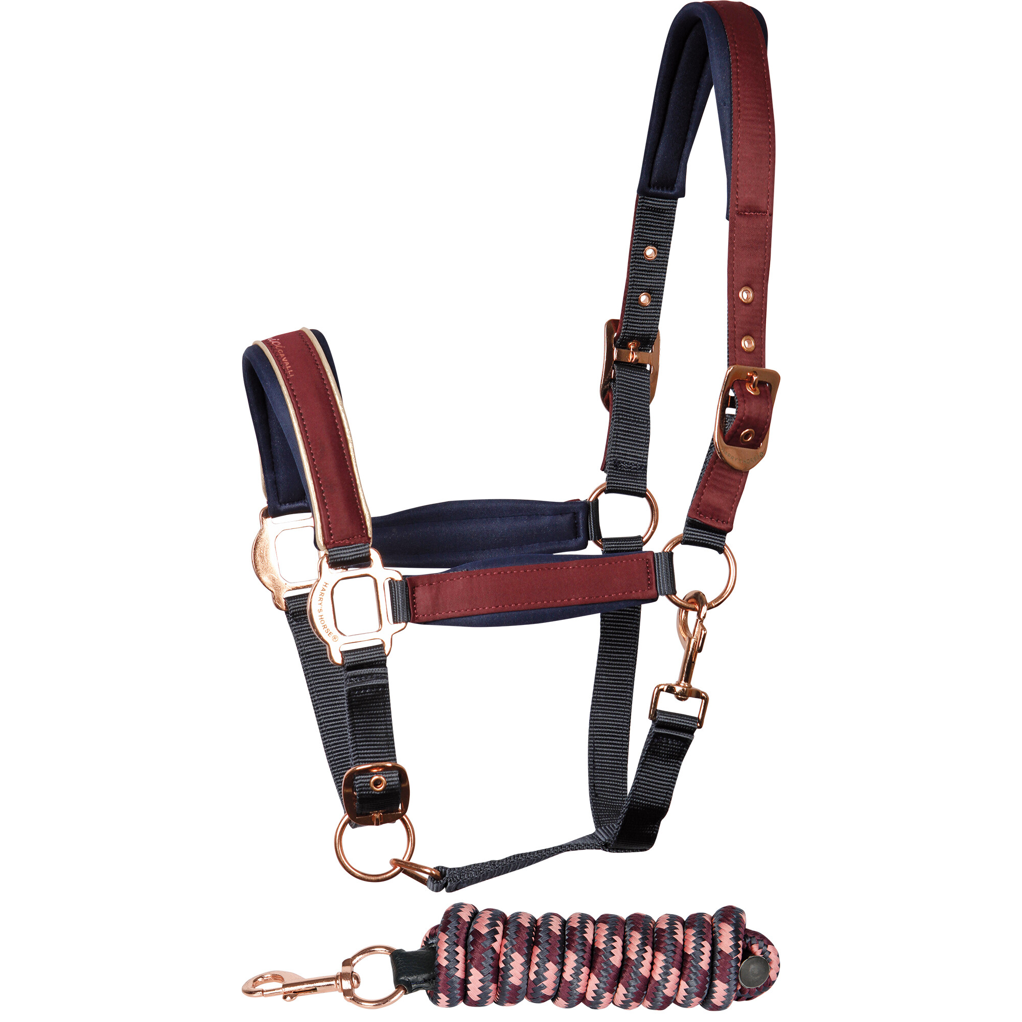 Harry's Horse Halsterset Denici Cavalli Maroon Satin Harry's Horse Halsterset Denici Cavalli Maroon Satin