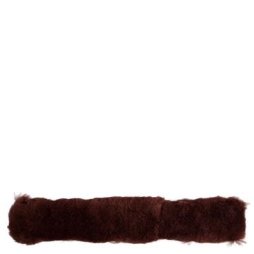 BR Hoofdriembeschermer Schapenvacht  One Size Bruin