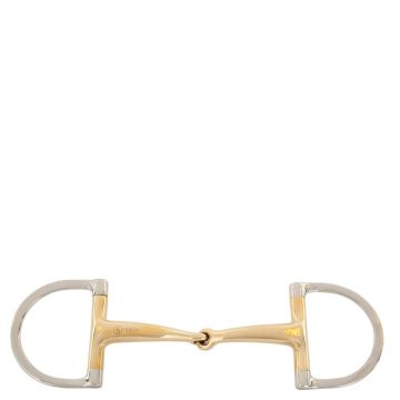 BR Enkel Gebroken D-trens Soft Contact 16 mm Ø 65 X 50 mm 13,5 Zilver/goud