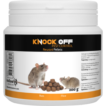 Knock Off Reward Pellets voor muizen & ratten 200 Gram Bruin