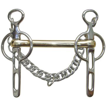 Harry's Horse Liverpoolstang gold brass 2 sleutelgaten 14mm 10,5 RVS