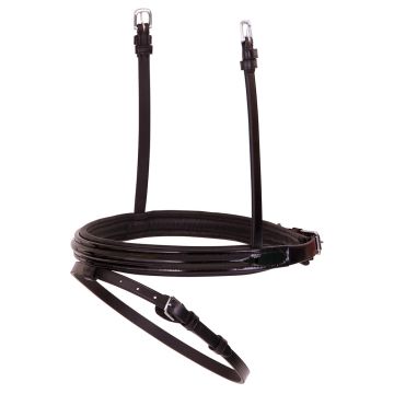 BR Neusriem Lacquer Combi Smal SD Pony Zwart