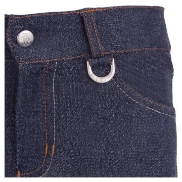 BR Rijbroek Marley kinderen microfiber zitvlak 164 Blue Denim
