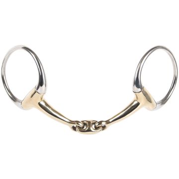 Harry's Horse Bustrens anatomisch dubbelgebroken 11,5 Zilver/goud
