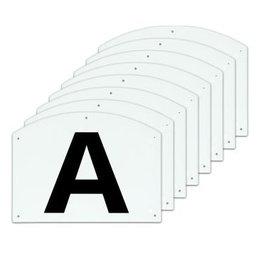 Hofman Dressage manege letters Maat 1 Wit / Zwart