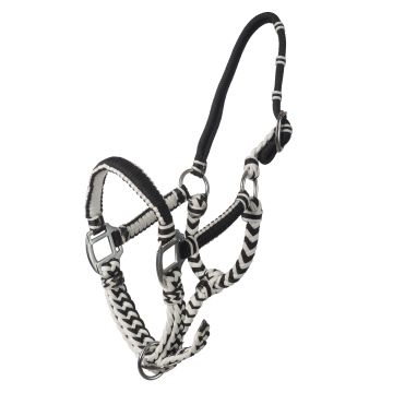 MHS Halster "Braided" Extra Full Zwart / Wit