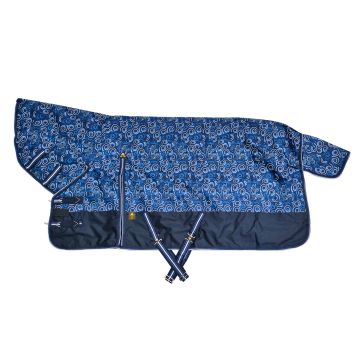 MHS Regendeken "Dream" 100 gram vaste hals 135/165 cm Navy Curl