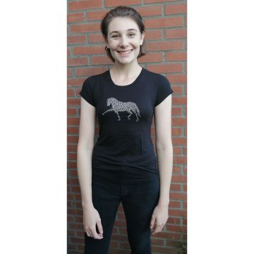 Cavalliera T-shirt Strassdeco dressuurpaard