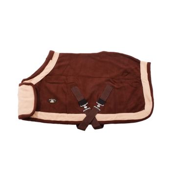MHS Show Fleecedeken Met Borstflap Bruin 100/125 cm