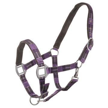 MHS Halster Check Paars Pony