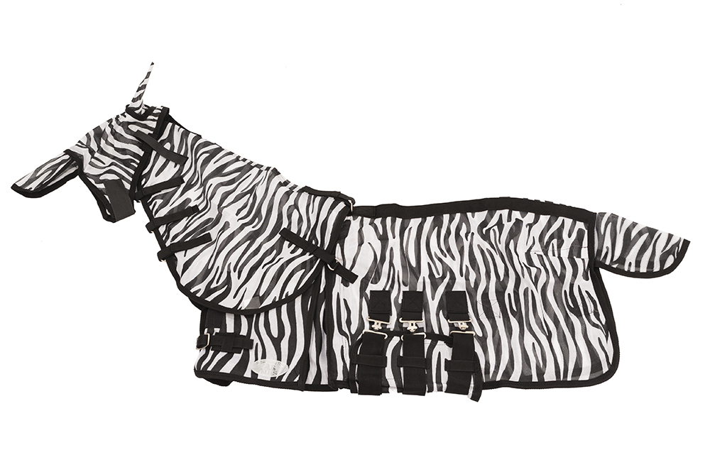 MHS Vliegendeken Zebra met hals en masker MHS Vliegendeken Zebra met hals en masker
